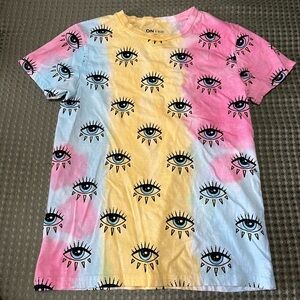 Tie Dye Evil Eye Short Sleeved Tee